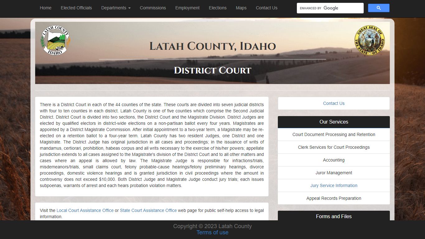 District Court - Latah County, Idaho